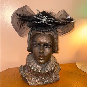 Black and Silver Feathered Hat